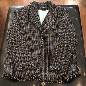 Sassy jacket great fabric cute fringe details,14